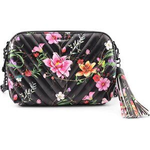 🆕 Women Black Onilalin Crossbody Bag Two Additional Pockets Synthetic Material